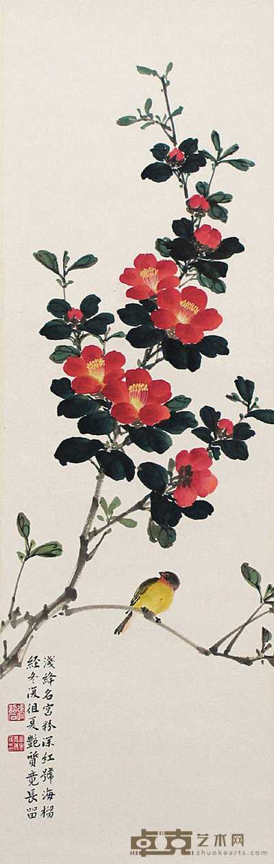 张韶石 花鸟 镜心 92×30cm